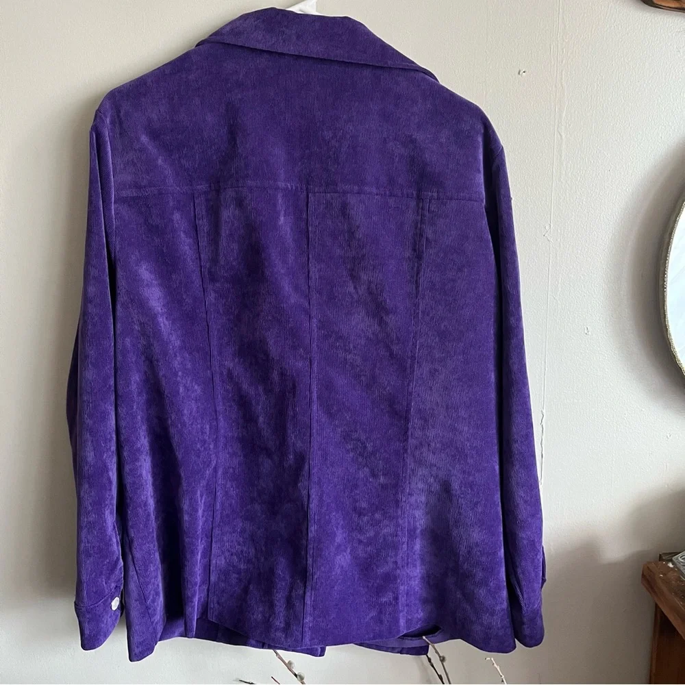 3/$40 Alia Vintage Button Up Soft Corduroy Blouse Shirt Jacket XL - Picture 5 of 7
